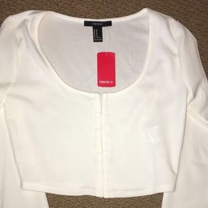 Forever 21 long sleeve crop top